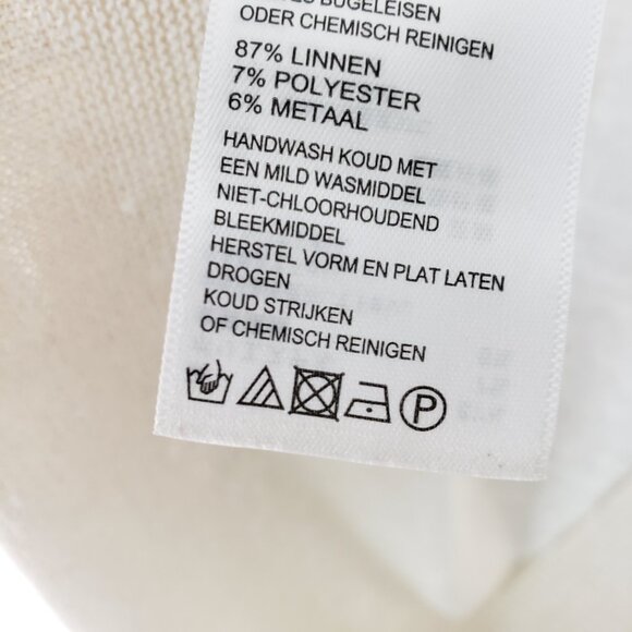 Tommy Bahama Linen Blend Cardigan Lightweight Open Front Neutral Minimalist sz L - Picture 10 of 11